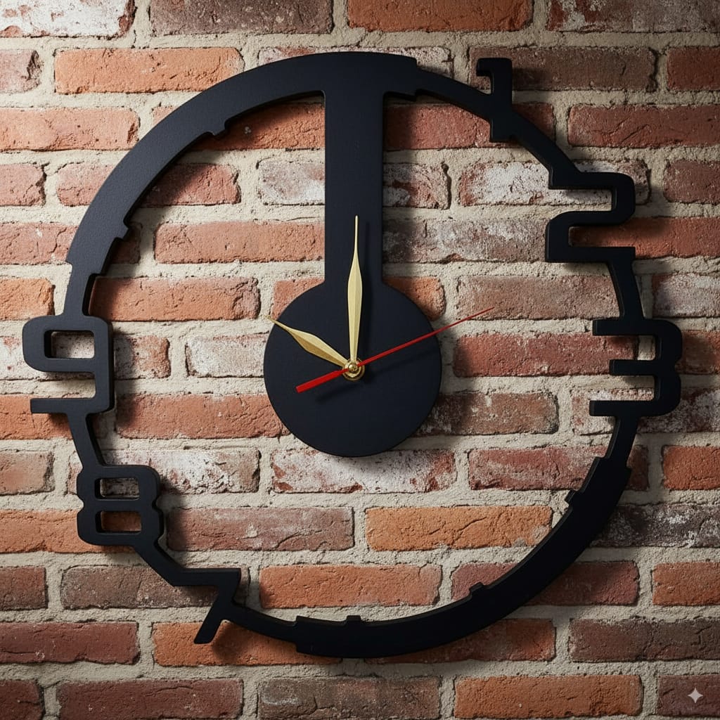 Modern Minimal Wall Clock | Designed Numeric with Bold Cut | Crafted Entirely From Pure Wood