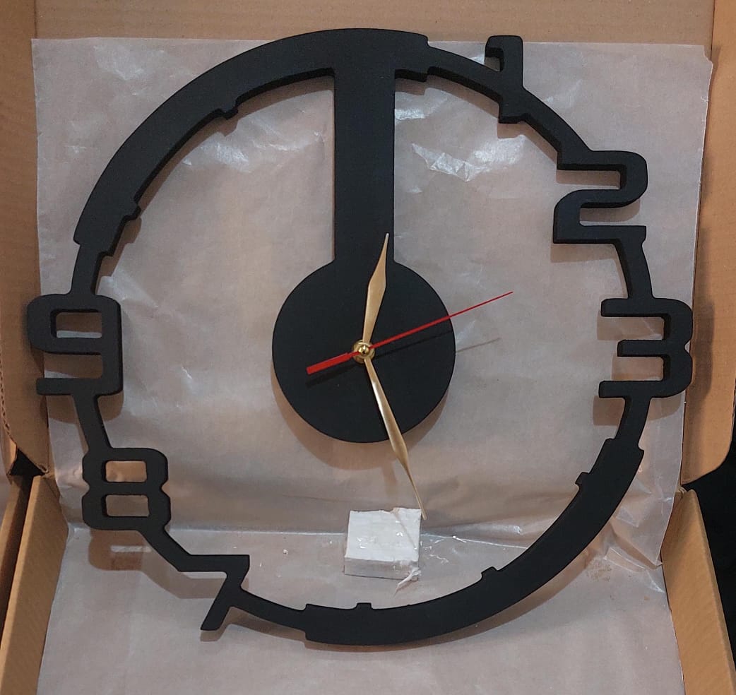 Modern Minimal Wall Clock | Designed Numeric with Bold Cut | Crafted Entirely From Pure Wood